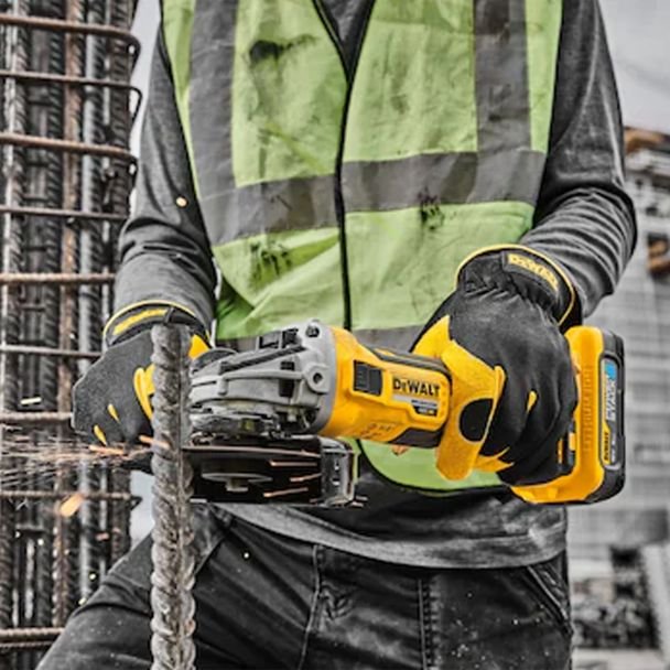DeWalt, Polizor unghiular DeWalt DCG405H2T, 125 mm, cu 2 acumulatori POWERSTACK 18 V/5.0 Ah, încărcător și valiză de transport