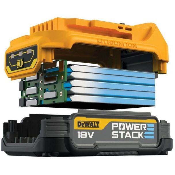 DeWalt, Set 2 acumulatori DeWalt DCBP034E2 Li‑Ion POWERSTACK™ 18 V / 1.7 Ah