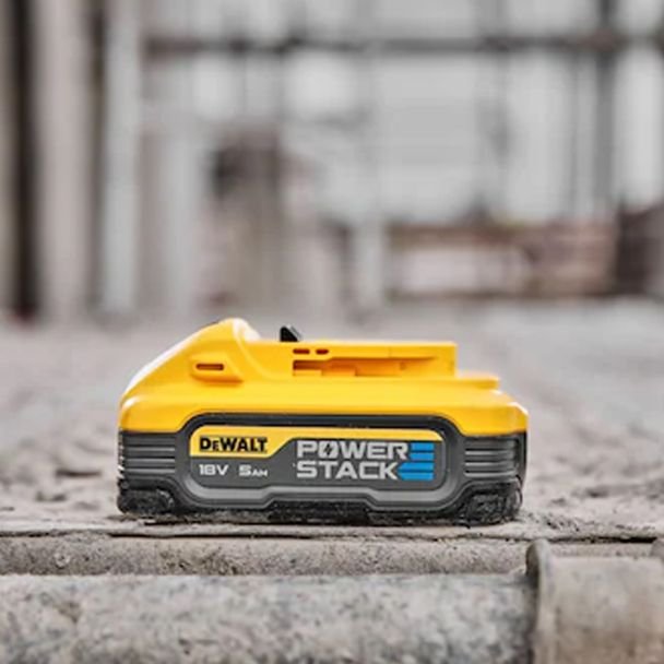 DeWalt, Set 2 acumulatori DeWalt DCBP518H2 - Li-Ion Powerstack 18V 5.0Ah - Compatibili scule DeWalt 18V - Durată lungă de viață - Încărcare rapidă