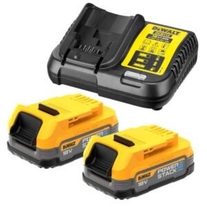 DeWALT - Set încărcător + 2 acumulatori DCB1102E2 - Li-Ion 18 V XR - 2.0 Ah - Pachet complet