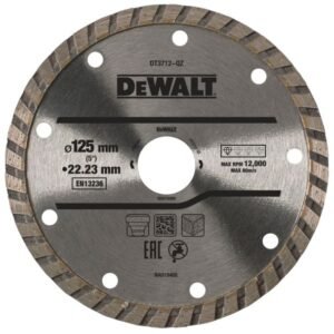 Disc diamantat DeWalt DT3712 125×22.23×2.2 mm pentru tăiere în zidărie