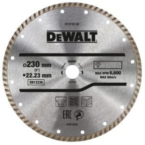 Disc diamantat DeWalt DT3732 D 230x22.23x2.4 mm — tăieri rapide și curate în zidărie, beton și țiglă