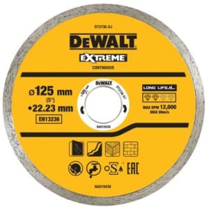 Disc diamantat DeWalt DT3736 125x22.23x1.6 mm – pentru tăieri în materiale extrem de dure