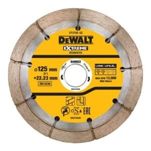 Disc diamantat DeWalt DT3758, 125x22.23x6.3 mm, pentru îmbinări de mortar și caneluri de pereți