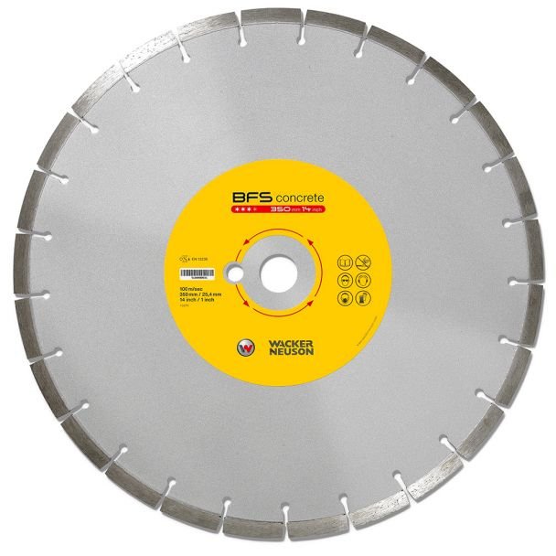Disc diamantat pentru beton Wacker Neuson BFS BETON 350x25.4x10 mm