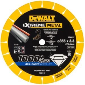 Disc diamantat segmentat DEWALT DT40257, 355x25.4x3.3 mm pentru metal