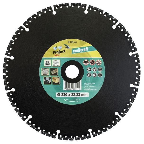 Disc diamantat, Wolfcraft 8335000, Pro Multi, multifuncțional, Ø230 x 22,2 mm