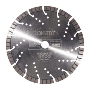 Disc diamantat Zonetec ZA241STU230131522 pentru beton armat, tăiere segmentată, D 230 x 22.3 x 13 mm