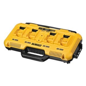 Dispozitiv cvadruplu de încărcare rapidă DeWalt DCB104 pentru acumulatori Li‑Ion XR 18V/54V, 4/8A