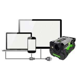 Ego, Ego Power PAD1501E - Convertor tensiune 56V DC la 230V AC - Putere maximă 150 W - Acumulator 56V 2,5Ah inclus - Încărcător CH2100E