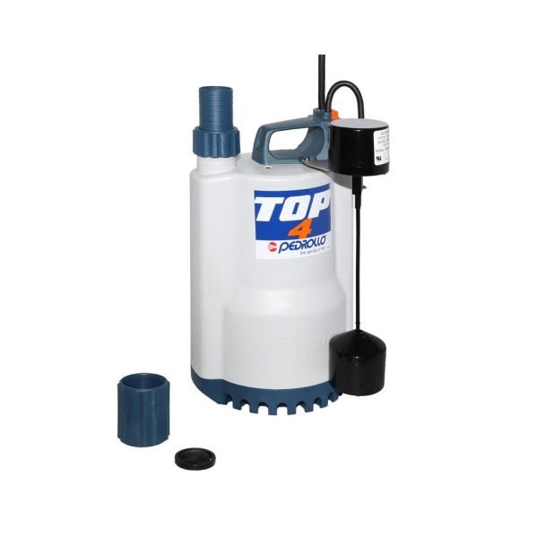 Electropompă submersibilă drenaj Pedrollo TOP4-GM | 0,75 kW | Debit max. 320 l/min (la H=3 m) | Particule max. 10 mm | Înălțime refulare max. 12,5 m