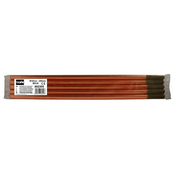 Electrozi carbon pentru sudură MMA | Telwin 802305 | 10x300 mm | Set 5 buc. | Performanță stabilă și durabilitate