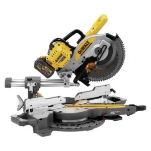 Fierăstrău circular cu masă DeWalt DCS727T2 54V XR, kit 2x 6 Ah, disc 250 mm