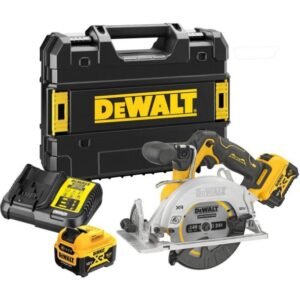 Fierăstrău circular de mână DeWALT DCS512P2, 2 x acumulatori XR 12V 5.0 Ah, disc 140 mm, cutie TSTAK