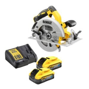 Fierăstrău circular de mână DeWalt DCS570H2T 184 mm | 2x acumulatori Powerstack 18V 5.0Ah + încărcător în valiză TSTAK
