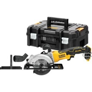 Fierăstrău circular de mână DeWalt DCS571NT, compatibil acumulatori 18V, 115 mm, motor fără perii, cutie TSTAK