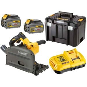 Fierăstrău circular DeWalt DCS520T2 kit cu acumulatori 54 V Li‑Ion XR 6.0 Ah, diametru pânză 165 mm, cu ghidaj, valiză TSTAK