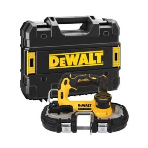Fierăstrău cu bandă DeWALT DCS377NT | Compatibil acumulatori XR Li‑Ion 18V | Capacitate de tăiere 46 mm | Cutie TSTAK inclusă | Compact și portabil