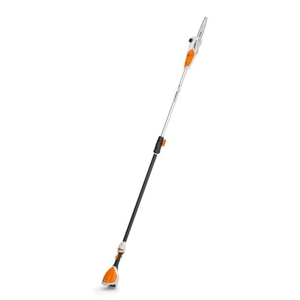 Fierăstrău emondor Stihl HTA 50 – șină 25 cm, lungime totală 280 cm, acumulator AK 20 și încărcător
