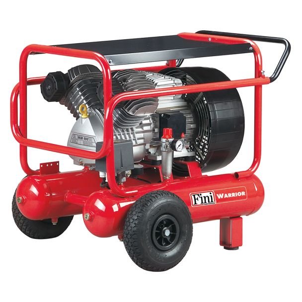 Fini, Compresor de aer cu ulei monofazat, doi cilindri în V Fini WARRIOR VKM592-4M BUILD — 3 kW, 10 bar, 590 l/min, butelie 20 l
