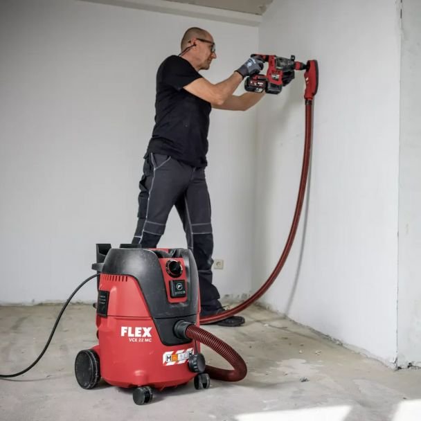 Flex, Aspirator profesional umed/uscat Flex VCE 22 M MC V, 1200 W, 20 l, clasă M