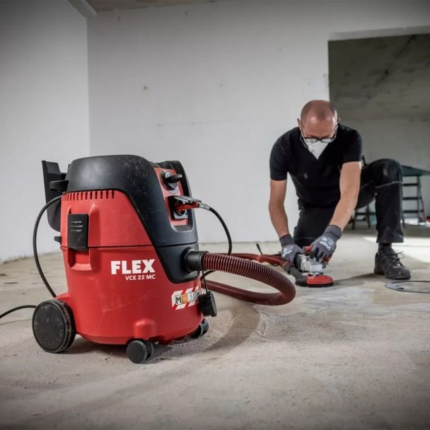 Flex, Aspirator profesional umed/uscat Flex VCE 22 M MC V, 1200 W, 20 l, clasă M