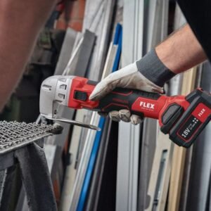 Flex, Foarfecă pentru tăiat tablă Flex SHE 16 18.0-EC, max. 2,0 mm, compatibilă cu acumulatori Li-Ion 18 V, cutie L-BOXX