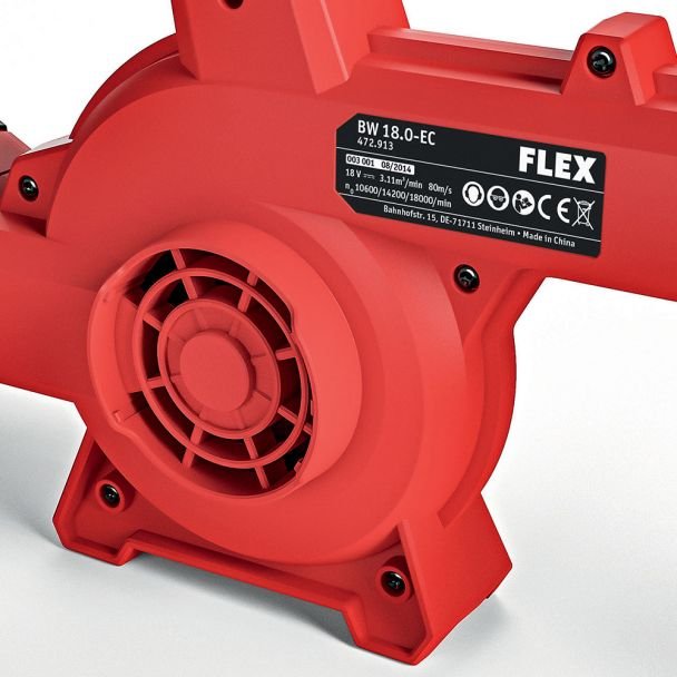 Flex, Suflanta electrică FLEX BW 18.0-EC, compatibilă cu acumulator Li‑Ion 18 V, 3.11 m3/min, 18000 rpm