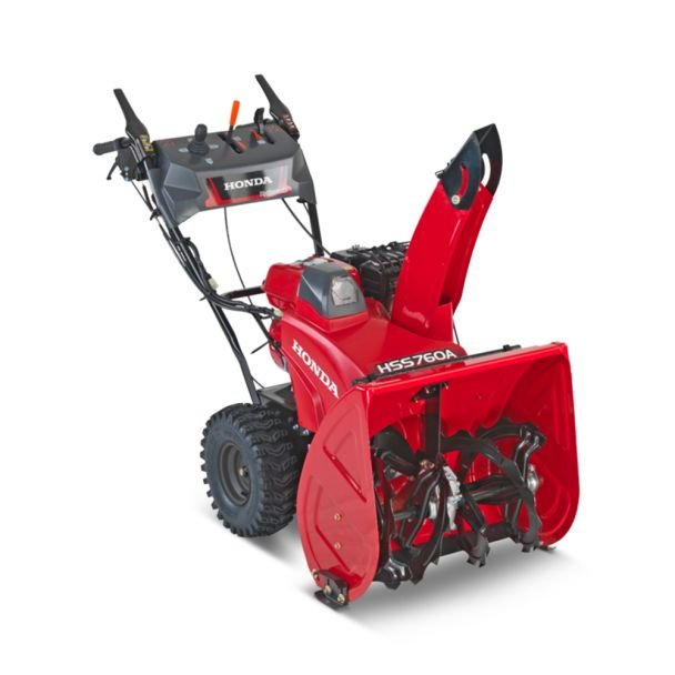 Freza de zăpadă autotractată Honda HSS 760A EW, senile, motor pe benzină cu pornire la sfoară, lățime de lucru 60,5 cm