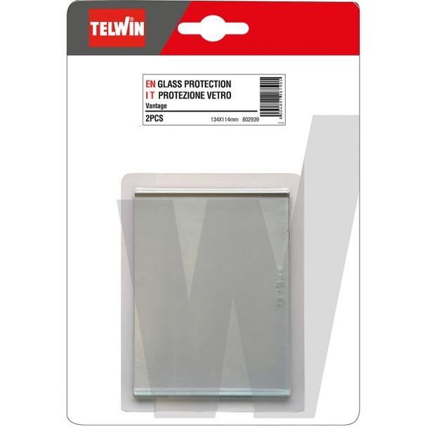 Geam protecție exterior sticlă Telwin 804153 | 93x112 mm | Set 2 buc – geam de schimb pentru protecție exterioră
