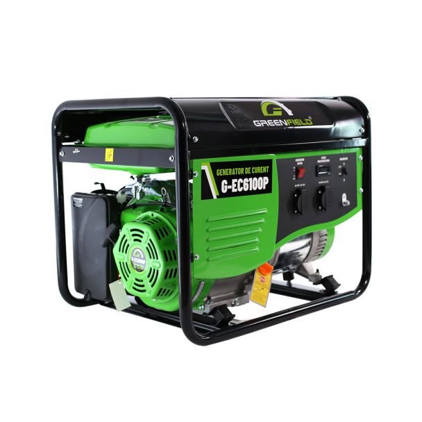 Generator de curent Greenfield G-EC6100P | 4.5 kVA monofazat | pe benzină | portabil, pornire manuală | ideal pentru uz casnic și profesional