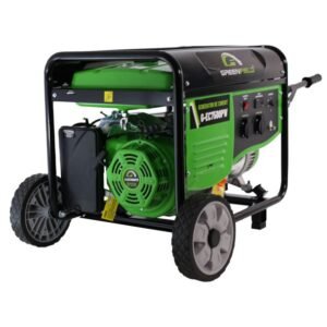 Generator pe benzină Greenfield G-EC7500PW 7 kVA monofazat, portabil, pornire manuală, roți de transport