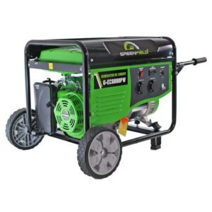 Greenfield G-EC6800PW – generator portabil de curent pe benzină 6.1 kVA, monofazat, pornire manuală, cu roți