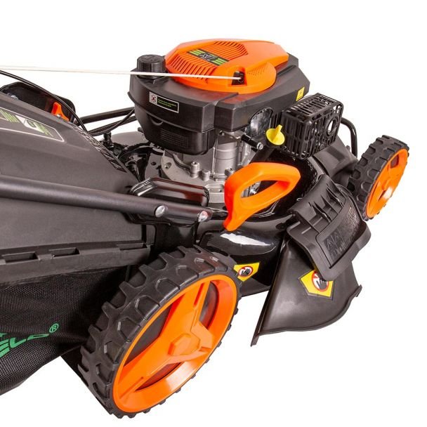 Greenfield G-MTG530ARW-TX | Mașină de tuns gazon pe benzină, autotracțiune | 5.36 CP, 196 cm³ | Lățime lucru 52.5 cm, 7 trepte tăiere | Sac colector 70 L