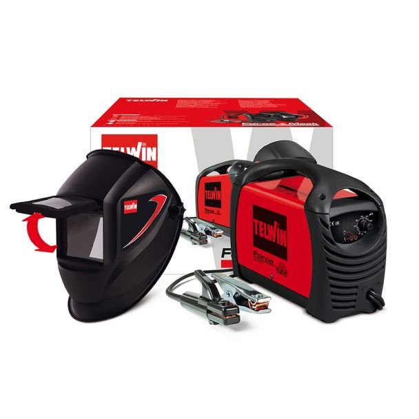 Invertor sudură MMA Telwin FORCE125ACDM | 80 A, electrozi 1.6–2.5 mm | mască TIGER inclusă | accesorii incluse | portabil, pentru uz casnic și profesional