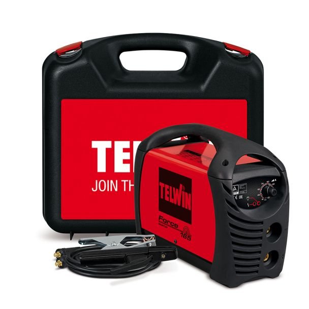 Invertor sudură MMA Telwin FORCE165ACX | 150 A | Electrozi 1,6–4 mm | Cu accesorii | Compact și fiabil