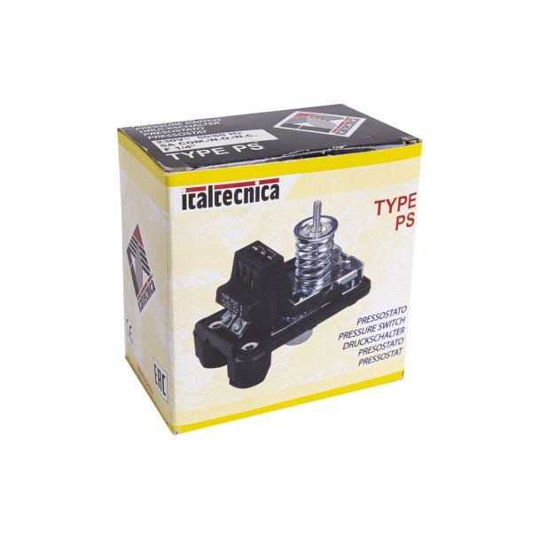Italtecnica, Presostat monofazat Italtecnica PS/12 | 2,5–10 bar reglabil | Control presiune pompe de apă | Compact și precis | Ideal pentru sisteme hidrofor