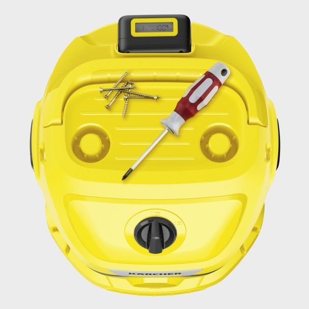 Karcher, Aspirator umed-uscat Karcher WD 2-18, 225 W, 12 L, acumulator 18 V/2,5 Ah cu încărcător