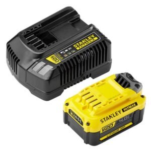 Kit starter Stanley FatMax V20 | SFMCB14M1 | 1 acumulator 18 V, 4,0 Ah | încărcător 4 A | set complet