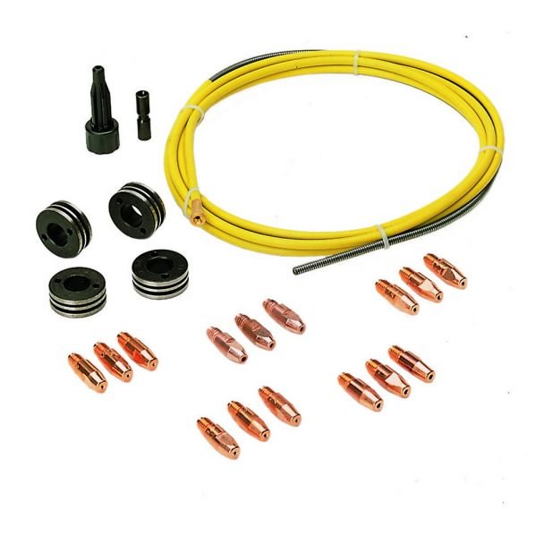 Kit sudură Mig-Mag Telwin 802276 | Sârmă cu flux 1-2.4 mm | Consumabile și accesorii incluse | Compatibil MIG/MAG pentru oțel carbon | Ideal pentru atelier profesional și hobby