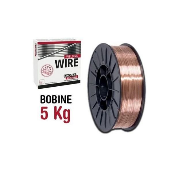 Lincoln Electric, Bobină sârmă oțel cuprat pentru sudură MIG-MAG Lincoln Electric ULTRAMAG_0.6X5SG2* | Ø 0,6 mm | 5 kg | pentru oțeluri de uz general nealiate | Performanță stabilă la sudare