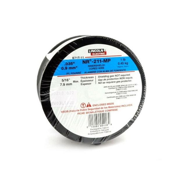 Lincoln Electric Bobină sârmă tubulară INERSHIELD B10283-1 - pentru sudură MIG - diametru 0.9 mm - greutate 0.45 kg - pentru oțeluri de uz general