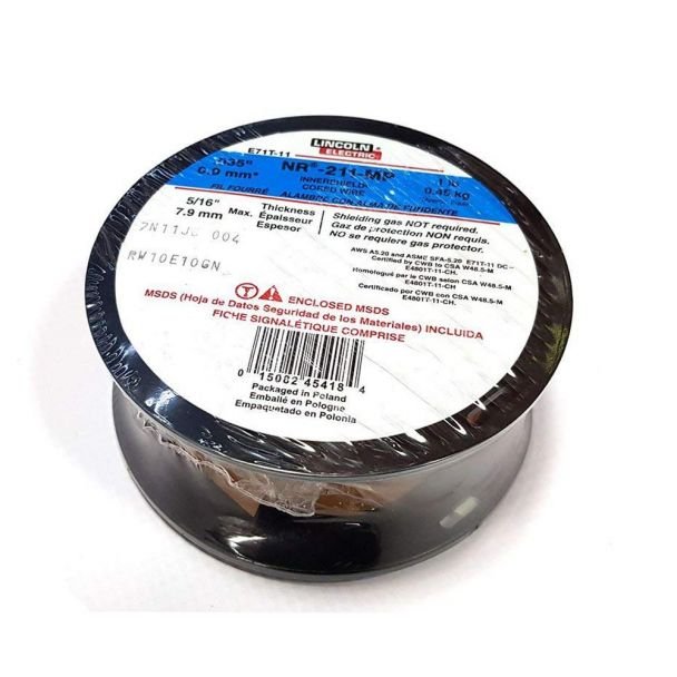 Lincoln Electric, Lincoln Electric Bobină sârmă tubulară INERSHIELD B10283-1 - pentru sudură MIG - diametru 0.9 mm - greutate 0.45 kg - pentru oțeluri de uz general