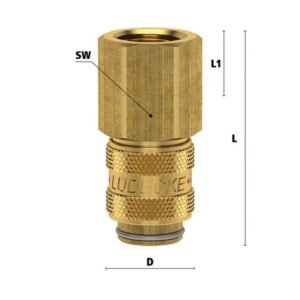 Ludecke, Cuplă rapidă mini mamă Ludecke ESM_38_I, DN 5, filet interior G 3/8