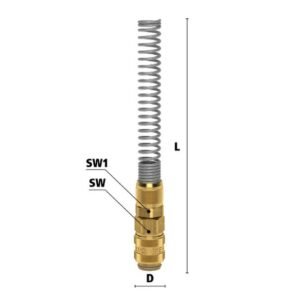 Ludecke, Cuplă rapidă mini mamă Ludecke ESM_6_TQF, DN5, piuliță și arc, pentru furtun 6x8 mm