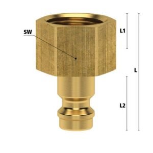 Ludecke, Cuplă rapidă mini tată Ludecke ESM_18_NI, DN 5, filet interior G 1/8