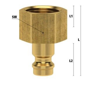 Ludecke, Cuplă rapidă standard Tata Ludecke ES_18_NI, DN 7.2, filet interior G 1/8
