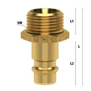 Ludecke, Cuplă rapidă standard tata Ludecke ES_38_NA DN 7.2 filet exterior G 3/8