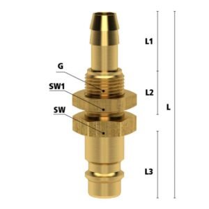 Ludecke, Cuplă rapidă standard tată | Ludecke ES_8_SSV | DN 7.2 | pentru furtun 8 mm | conexiune standard
