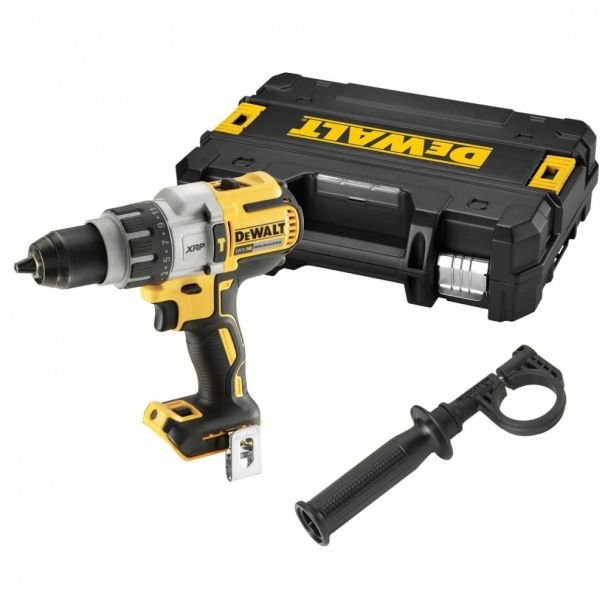 Mașină de găurit și înșurubat cu percuție 18V, compatibilă cu acumulatori DeWalt DCD996NT, cuplu max. 95 Nm, valiză, fără acumulator și încărcător